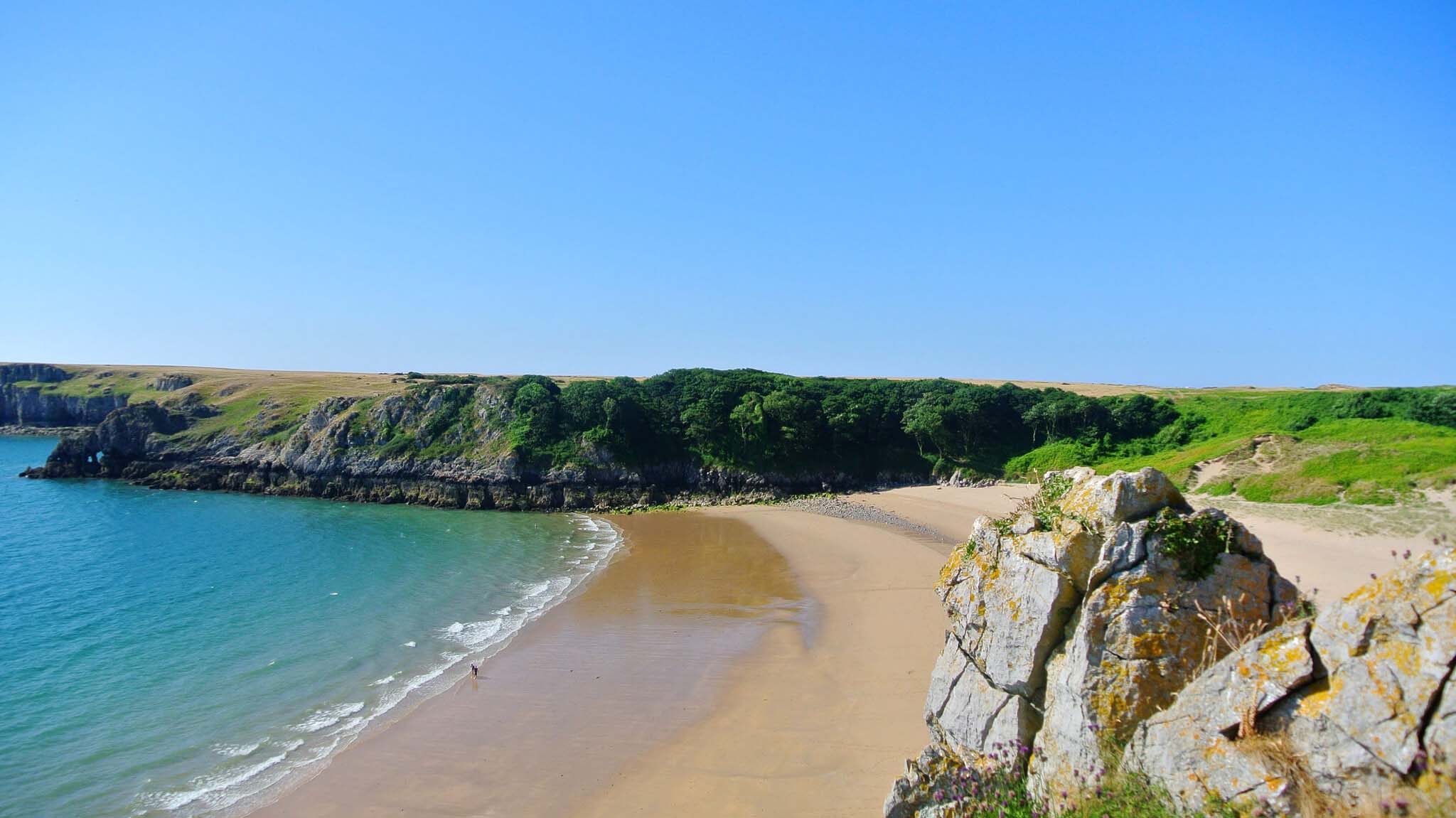 wales best beaches - barafundle